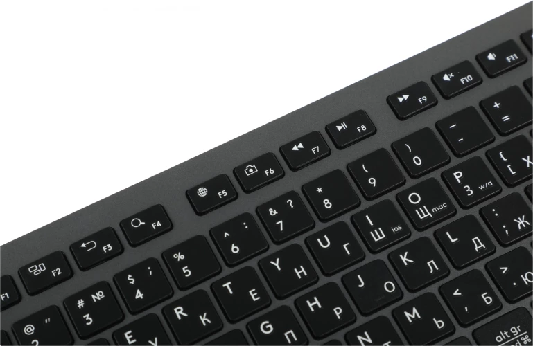 Клавиатура A4Tech Fstyler FBX50C черный USB беспроводная BT/Radio slim Multimedia (FBX50C GREY)