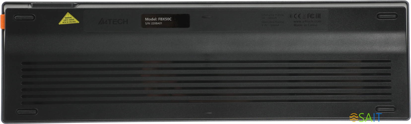 Клавиатура A4Tech Fstyler FBX50C черный USB беспроводная BT/Radio slim Multimedia (FBX50C GREY)