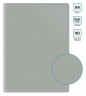 Папка с 40 прозр.вклад. Бюрократ -BPV40GREY A4 пластик 0.65мм торц.карм с бум. встав серый