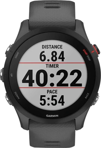 Смарт-часы Garmin Forerunner 255 33мм 1.3" корп.черный рем.темно-серый (010-02641-10)