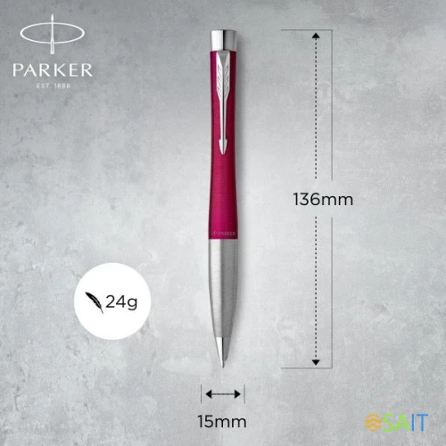 Ручка шариков. Parker Urban Core K314 (2143642) Vibrant Magenta CT M син. черн. подар.кор.