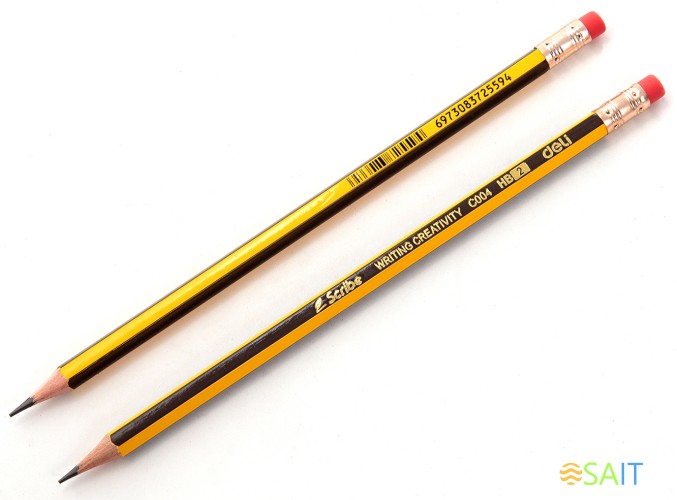 Карандаш ч/г Deli EC004-HB Scribe HB шестигран. тополь карт.кор. (12шт) ластик