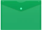 Конверт на кнопке Бюрократ -PK804A5GRN A5 пластик 0.18мм зеленый