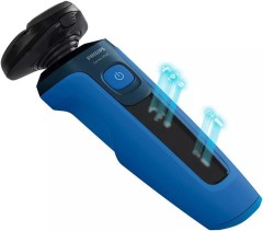 Бритва роторная Philips S5466/17 реж.эл.:3 питан.:аккум. синий/черный