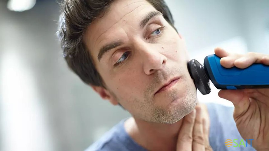 Бритва роторная Philips S5466/17 реж.эл.:3 питан.:аккум. синий/черный