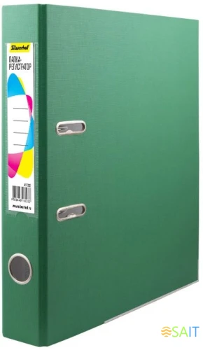 Папка-регистратор Silwerhof A4 50мм ПВХ/бумага зеленый мет.окант. сборная (упак.:2шт)
