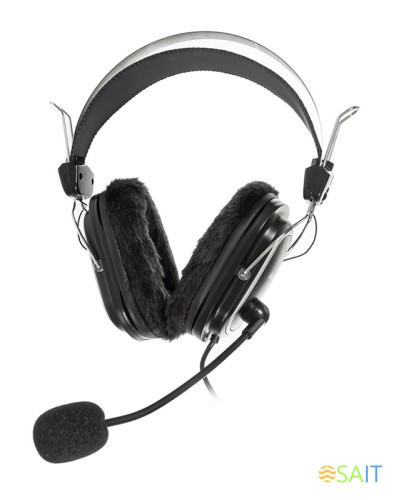 Наушники с микрофоном A4Tech HS-60 черный 2.5м мониторные оголовье