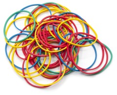 Резинки для купюр Silwerhof 189020 d=60мм 2мм 1000гр ассорти пластиковый пакет