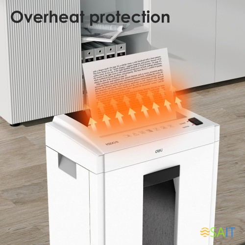 Шредер Deli ET051 белый с автоподачей (секр.P-4) фрагменты 8лист. 16лтр.