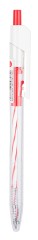 Ручка шариков. автоматическая Deli Arrow EQ24-RD прозрачный/белый d=0.7мм красн. черн.
