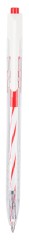 Ручка шариков. автоматическая Deli Arrow EQ24-RD прозрачный/белый d=0.7мм красн. черн.