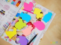 Блок самоклеящийся бумажный Stick`n 21780 50лист. фиолетовый 1цв.в упак. &quot;слон&quot;