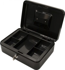 Ящик для денег Silwerhof 90x250x180 черный сталь 1.17кг