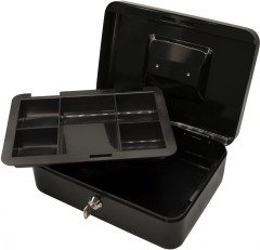 Ящик для денег Silwerhof 90x250x180 черный сталь 1.17кг