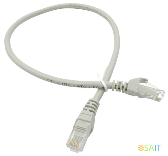 Патч-корд Buro UTP-6-0,5M-G UTP 4 пары cat.6 CCA molded 0.5м серый RJ-45 (m)-RJ-45 (m)