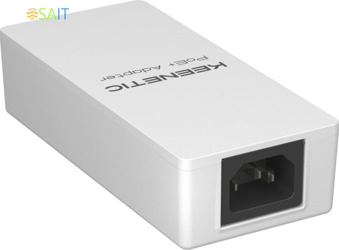 Инжектор PoE+ Keenetic KN-4510 10/100/1000BASE-T 30Вт 100-240В(АС)