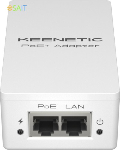 Инжектор PoE+ Keenetic KN-4510 10/100/1000BASE-T 30Вт 100-240В(АС)