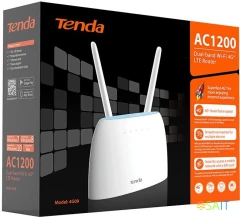 Роутер беспроводной Tenda 4G09 AC1200 10/100/1000BASE-TX/4G cat.6 белый