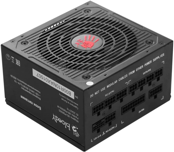 Блок питания Bloody ATX 850W BD-PS850G 80+ gold (20+4pin) APFC 120mm fan 12xSATA Cab Manag RTL