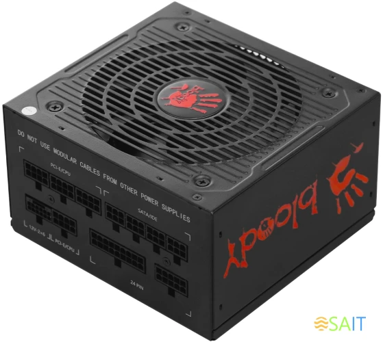 Блок питания Bloody ATX 850W BD-PS850G 80+ gold (20+4pin) APFC 120mm fan 12xSATA Cab Manag RTL
