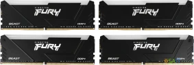 Память DDR4 4x8GB 3600MHz Kingston KF436C17BB2AK4/32 Fury Beast RGB RTL Gaming PC4-28800 CL17 DIMM 288-pin 1.35В kit single rank с радиатором Ret