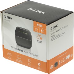 Роутер беспроводной D-Link DSL-2640U/R1A N150 ADSL черный