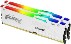 Память DDR5 2x16GB 6000MHz Kingston KF560C36BWE2AK2-32 Fury Beast White Expo RGB RTL PC5-48000 CL36 DIMM 288-pin 1.35В kit single rank с радиатором Ret