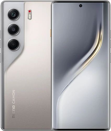 Смартфон Tecno Camon 40 Pro 256Gb 8Gb титан моноблок 3G 4G 2Sim 6.78" 1080x2436 Android 15 50Mpix 802.11 a/b/g/n/ac NFC GPS GSM900/1800 GSM1900 Protect FM