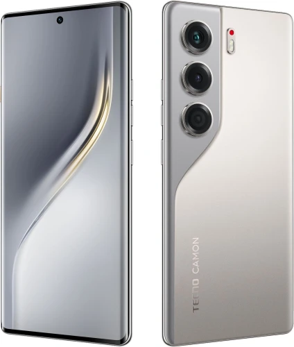 Смартфон Tecno Camon 40 Pro 256Gb 8Gb титан моноблок 3G 4G 2Sim 6.78" 1080x2436 Android 15 50Mpix 802.11 a/b/g/n/ac NFC GPS GSM900/1800 GSM1900 Protect FM