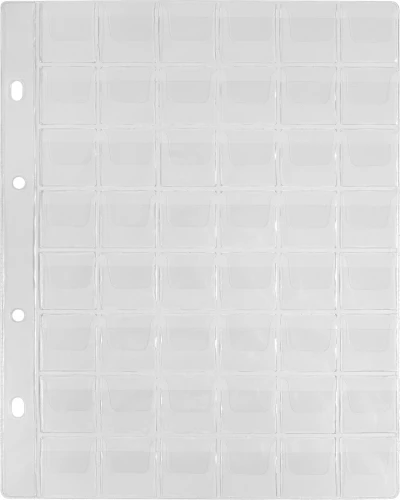 Файлы Silwerhof Create пвх 130мкм (упак.:5шт)для монет (48 ячеек)