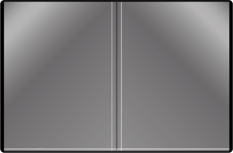 Папка с 10 прозр.вклад. Бюрократ -BPV10BLACK A4 пластик 0.6мм торц.карм с бум. встав черный