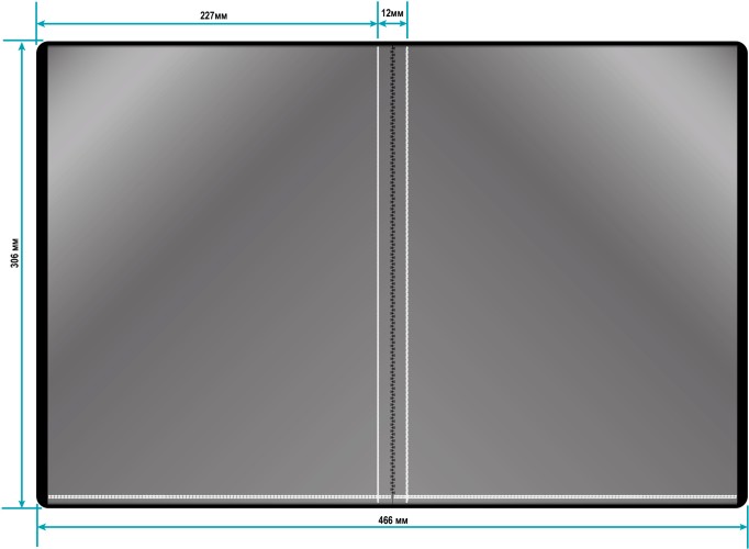 Папка с 10 прозр.вклад. Бюрократ -BPV10BLACK A4 пластик 0.6мм торц.карм с бум. встав черный