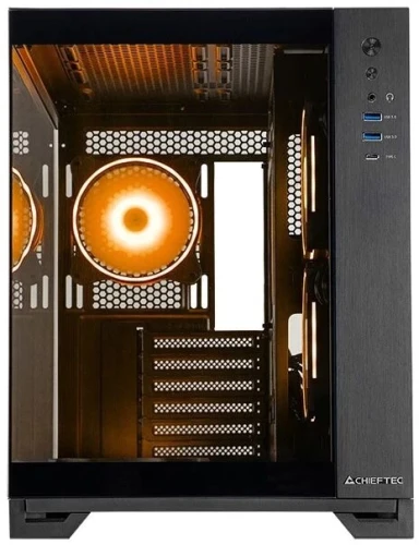 Корпус Chieftec Visio черный без БП ATX 9x120mm 2x140mm 1xUSB3.1 audio bott PSU