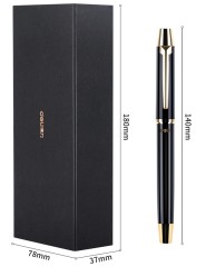 Ручка гелев. Deli S158 черный d=0.5мм черн. черн. подар.кор. стреловидный пиш. наконечник линия 0.35мм кругл. 3 ручки