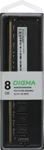 Память DDR4 8Gb 2666MHz Digma DGMAD42666008D RTL PC4-21300 CL19 DIMM 288-pin 1.2В dual rank Ret