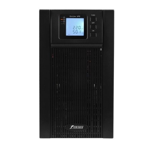 ИБП POWERMAN Online 3000 plus, LCD, двойного преобразования, 3000ВА, 2700Вт, 2 евророзетки с резервным питанием, USB, RS232, слот SNMP, разъем EPO, внешний блок батарей (в комплект не входит), 191 х 460 х 337 мм., 11 кг. Powerman Online 3000 Plus