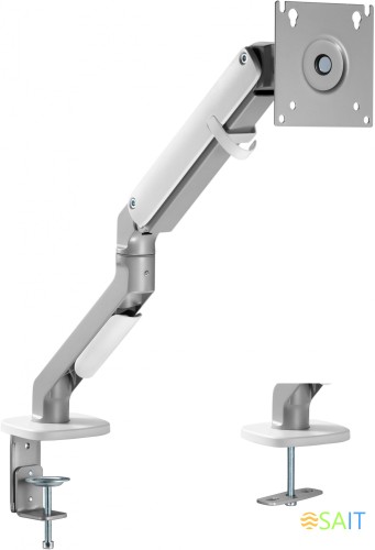 Кронштейн для мониторов Ultramounts UM734SIL серый/серебристый 17"-27" макс.7кг крепление к столешнице поворот и наклон