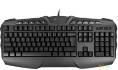 Клавиатура Оклик 777G PSYCHO черный USB Multimedia for gamer LED (подставка для запястий)