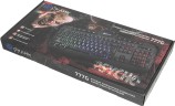 Клавиатура Оклик 777G PSYCHO черный USB Multimedia for gamer LED (подставка для запястий)