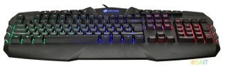 Клавиатура Оклик 777G PSYCHO черный USB Multimedia for gamer LED (подставка для запястий)
