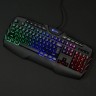 Клавиатура Оклик 777G PSYCHO черный USB Multimedia for gamer LED (подставка для запястий)