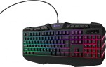 Клавиатура Оклик 777G PSYCHO черный USB Multimedia for gamer LED (подставка для запястий)