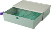 Короб для хранения Deli XDM31green 1 выдвижной ящик 250x220x125мм зеленый пластик