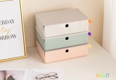 Короб для хранения Deli XDM31green 1 выдвижной ящик 250x220x125мм зеленый пластик