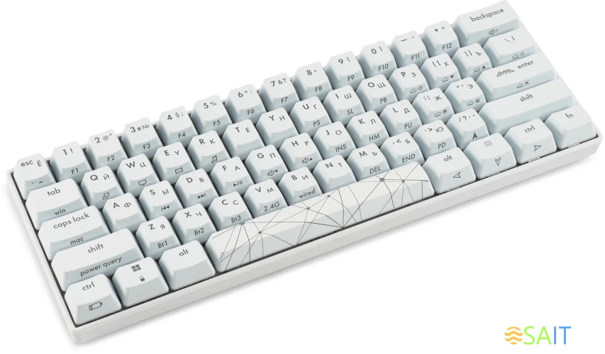 Клавиатура GMNG GG-KB505XW механическая белый USB беспроводная BT/Radio for gamer LED (1910522)