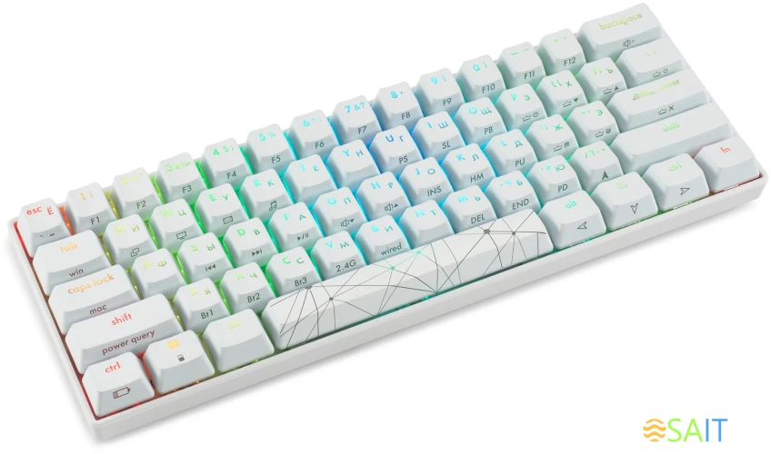 Клавиатура GMNG GG-KB505XW механическая белый USB беспроводная BT/Radio for gamer LED (1910522)