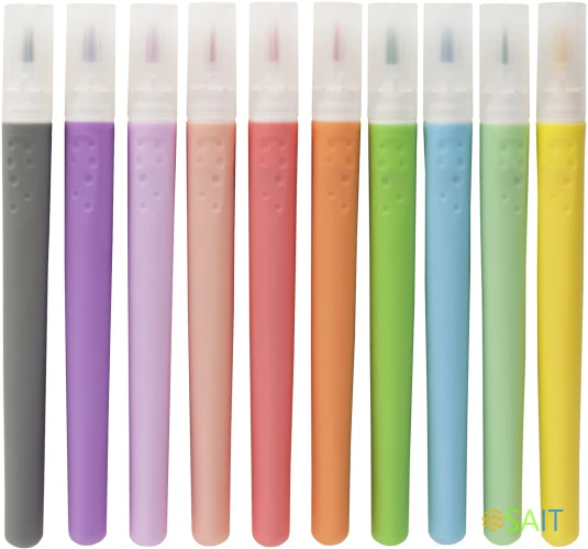 Фломастеры Silwerhof Create 13мм 146мм кисть Вентилируемый 10цв. пакет с европодвесом