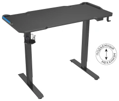 Стол для компьютера Cactus CS-ED-GBK электропривод столешница МДФ карбон каркас черный 120x60x72см