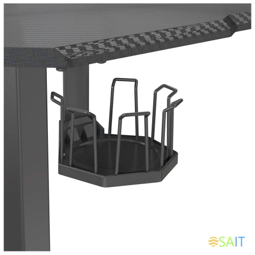 Стол для компьютера Cactus подъёмный столешница МДФ карбон каркас черный (CS-ED-GBK)