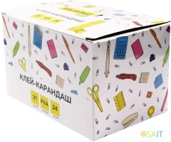 Клей-карандаш Silwerhof Eco 21гр ПВА дисплей картонный